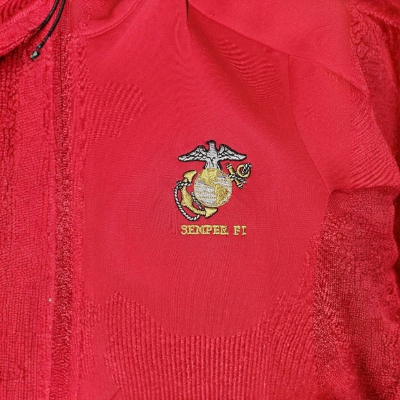 Antigua Red Full-Zip Jacket With Semper Fi Emblem Women's Medium - Picture 7 of 10